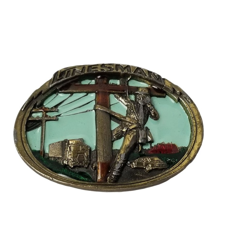 Vintage Linesman Belt Buckle